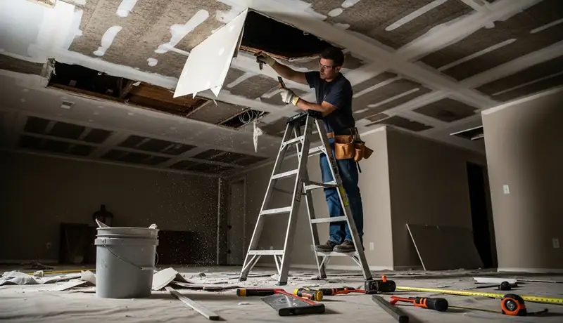 Ceiling Water Damage Repair Project in San Carlos, CA in San Carlos, CA